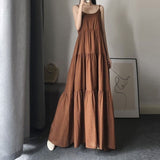 Large-Size Sling Dress Female Long Han Yin Summer Fat Mm Shading Top Thin To Ankle Skirt
