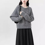 KANING Round-Neck Collared Knitted Shirt Women 2026 Autumn And Winter New Korean Version Of The Design Feeling Long-Sleeved Sweater Top