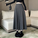 The Atmosphere Of The A-Word Skirt Women's Early Autumn New Design Sense Of High-Waisted Skirt Long Skirt