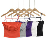 Sexy Folded Bra Pad Small Vest Women's New Elastic Sling Belt Short Top
