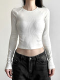 New Fashion Print Long-Sleeved Bottom T-Shirt Girl Spring And Autumn Korean Version Of The Slimmed Shoulder Bottom Top