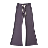 Pure-Style Hottie Summer Soft-Clum Comfortable Hanging Low-Rise Drag Trousers Trousers Sleeves Micro-Trumpets Casual Trousers