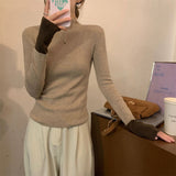 KANING Half-High Collar Knitting Bottom Women 2026 Autumn And Winter New High-End Feeling Thin Inside Sweater Bottom