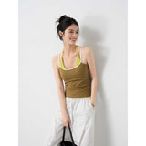Purely Sexy Hottie Fake Two Sling Vest Women Summer New Slim Slimming Small Clad Top