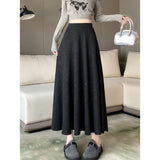 The Atmosphere Of The A-Word Skirt Women's Early Autumn New Design Sense Of High-Waisted Skirt Long Skirt