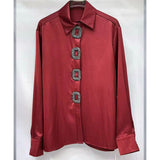 Euro 2026 New Niche Heavy Design Shirt Sex To Loose Long-Sleeved Women's Shirt Top