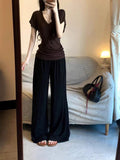High-End Pure-Hearted Summer Hottie Style Korean Vintage Lazy V-Neck Short-Sleeved T-Shirt Women's Top Popular This Year