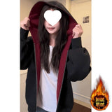 Hidden Pocket Sweater Men And Women 2026 Early Spring Heavy Hit Color Double Zipper Design Feeling Couple Coat