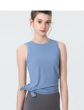 Casual Loose Bag Bag Hoodie Women's Summer Sports Running Fitness Yoga Suit Sleeveless T-Shirt Top