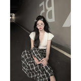 Fashion Sexy Hottie Temperament V-Neck Short-Sleeved T-Shirt Girl Spring And Autumn New Slimming Inner Lace Splicing Top