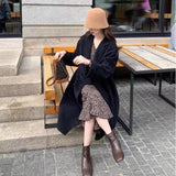 2025 Autumn And Winter New Wool Coat Female Korean Version Of Loose Temperament Elegant Long Coat Outside The Female