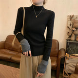 KANING Half-High Collar Knitting Bottom Women 2026 Autumn And Winter New High-End Feeling Thin Inside Sweater Bottom