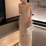 2026 Summer New High-End Temperament Three-Dimensional Handmade Cheongsam Dress Dress Women Retro Long Skirt
