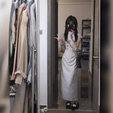 New Chinese Style Buckle Elegant Cheongsam Skirt Women's Summer 2025 New Cool Feeling Waist Thin Dress