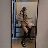 Lattice Hair, Half-Dress Autumn And Winter Women's Dress 2025 New High-Rise Thin A-Shaped Skirt A-Step Skirt