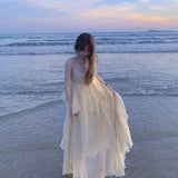 Beach Dress Girl Sanya Beautiful Little Dress Dali Erhai Skirt Seaside Photo Clothes Super Fairy Holiday Dress