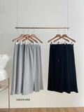 Spring And Autumn New Skirt Women's High-Waisted T-Shirt With Sports Leisure Thick Straight Straight And Straight Skirt Open A-Word Long Skirt