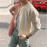 KANING Round-Neck Small Gold Buckle Temperament Knitted Cardigan 2026 Autumn New Korean Version Of The Design Sweater Jacket