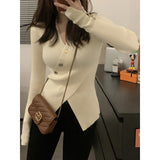 Kaning Pure Wind V-Neck Thin Sweater Women 2026 Autumn And Winter New Fork Tsets Inside The Knitting Shirt