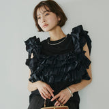 Real Shooting A Large Number Of Summer New Heavy Industry Plate Flowers Wearing French Women Cotton Shirt Breathable Women's High-End Top