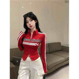 Sweet And Cool Sexy Hottie Style Collar Shoulder Long-Sleeved T-Shirt Girl Autumn And Winter New Slimming Inside And Outside To Put On Clothes