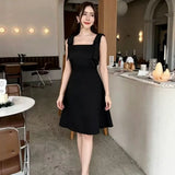 Designing A Bow With A Bow With A Dress For Women's Summer Small Casual Temperament Sleeveless A-Word Short Skirt