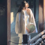 Pupping And A Hipfish-Tailed Cheongsam Long-Sleeved Dress Woman 2025 New Autumn And Winter Sense Small Niche Dress