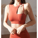 Sports Running Fitness Shock-Proof Vest Women's Summer Design With Chest Pad Hollow Yoga Clothes Fashion Top