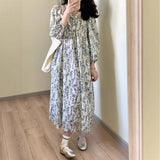 French Loose Age Reduction Dress Women's Summer Temperament Reduction Gentle Temperament With Thin Floral Dress