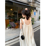 French Gentle Wind Sling Dress Women's Summer 2025 New Seaside Resort Beach Dress Small Long Dress