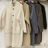 Korean Version Of The Lazy Wind In The Long Knitted Cardigan Women 2026 Autumn And Winter Atmosphere Thicker Sweater Jacket
