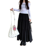 Half-Dress Girl Spring Summer 2025 New Thin A-Character Dress Small Man Swings Half-Dress Skirt Long Falling Feeling
