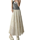 Wave Half Skirt Summer Thin New High-Waist A Skirt With Small Skirt Long Skirt Yang