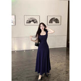 Purely Sexy Hot Girl Collar Short-Sleeved Dress Women Summer New Slimming Folded Small Long Skirt