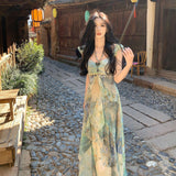 French-Style Flotation Summer Sling Dress With 2026 Summer New Waist Tourism Long Dress