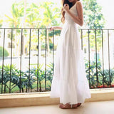 High-Quality Version Of The Summer Dress New Body-High White Long Chiffon Dress Waist-High Dress Waist-Dled Fairy Dress Beach