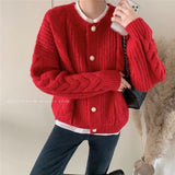 Korean Version Of The Gentle Mahjong Sweater Women's Coat 2026 Autumn And Winter New Loose Soft-Creative Knitted Cardigan Women's Clothing Trend