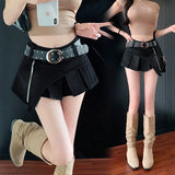 Real Shooting 2026 Pure Wind Hottie Design Elastic Denim Half Skirt Skirt