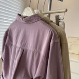 Litid Purple Wicked Shirt 2025 Hong Kong Flavor New Loose Long-Sleeved Casual Coat Shirt Wear