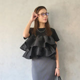 Real Shooting A Large Number Of Summer New Cotton Women Short-Sleeved Shirt Splicing Lotus Leaves Under The Hem