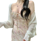 [Spring Day Flower] Broken Flower Hanging Dress Woman 2025 New Lace Splicing French Dress