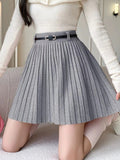 KANING College Wind Knitted Dress 2026 Autumn New Women's High Waist Skinny Casual Short Dress 100-Folded Dress