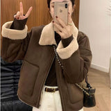 High-End Sleet One Lamb Coat Coat Women's New Collared Leather Jacket Locomotive Suit In Autumn And Winter 2026