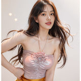 Sweet Babes Sexy Hanging Neck Sling Vest Women Summer New Design Sense Slimming Slimming Clothes