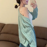 3.19 / New In Spring XUAN XIAO JIE Mahe Hair Reduction Knitted Cardigan Woman