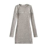 Spice Girls Autumn And Winter Thick Collar Long-Sleeved Bag Hip Dress Tector Tidal Zipper Opening Design Sexy Ass Skirt