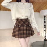 The Real Price Of The Hairy Lattice Hundred Folded Skirt A-Skirt Skirt Women's Autumn And Winter High-Waisted New Umbrella Skirt Short Skirt