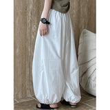 Summer Japan And South Korea New Large-Size Loose Lantern Trousers Women's Design Wide Leg Pants Cotton Trousers