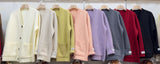 KANING Roll-Fleet Sticker V-Neck Button Knitted Cardigan 2026 Autumn New Korean Lazy Loose Sweater