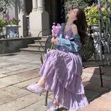 Pure-Style White Sling Dress Women's Spring And Summer New Beach Seaside Holiday Temperament Sweet Long Dress